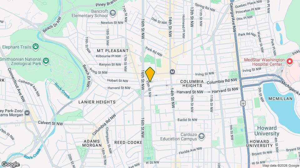 3021 15th St NW, Unit 1 Map and Location Details