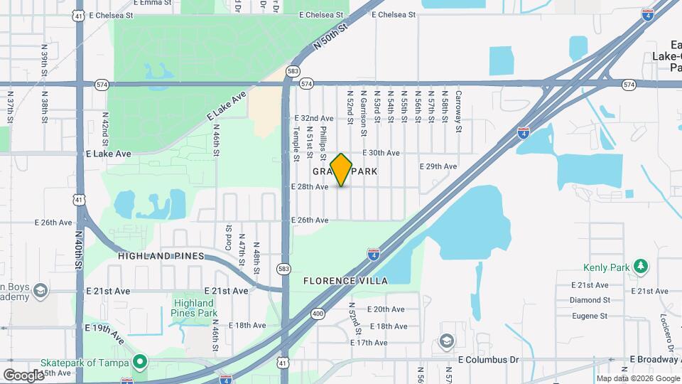 3421 Whittier St, Unit B Map and Location Details