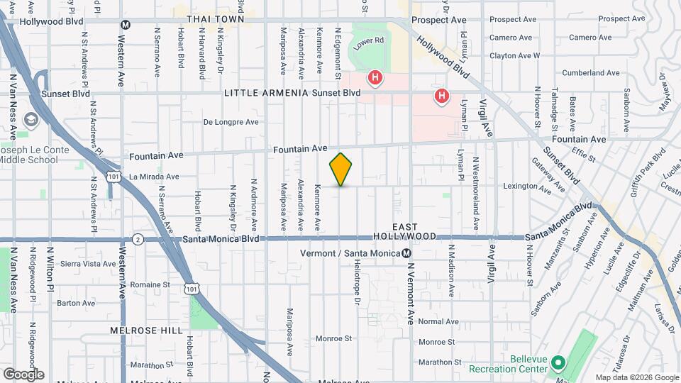 1184 N Edgemont St Map and Location Details