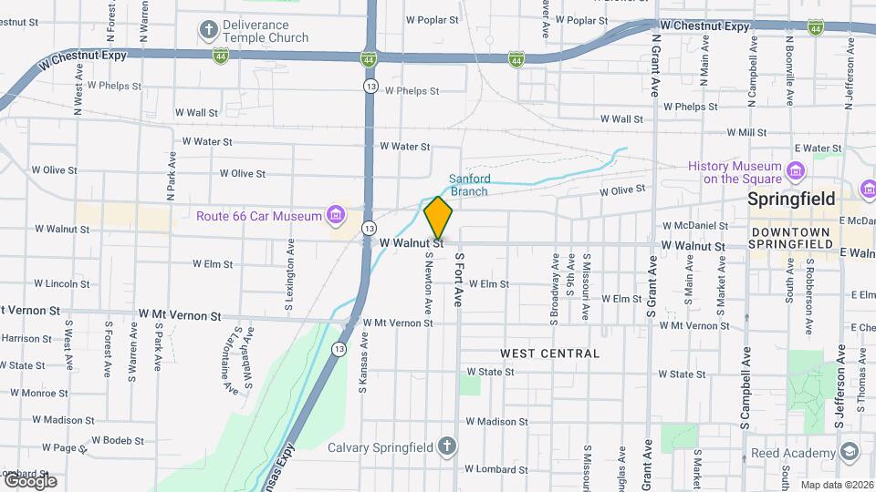 1324 W Walnut St Map and Location Details