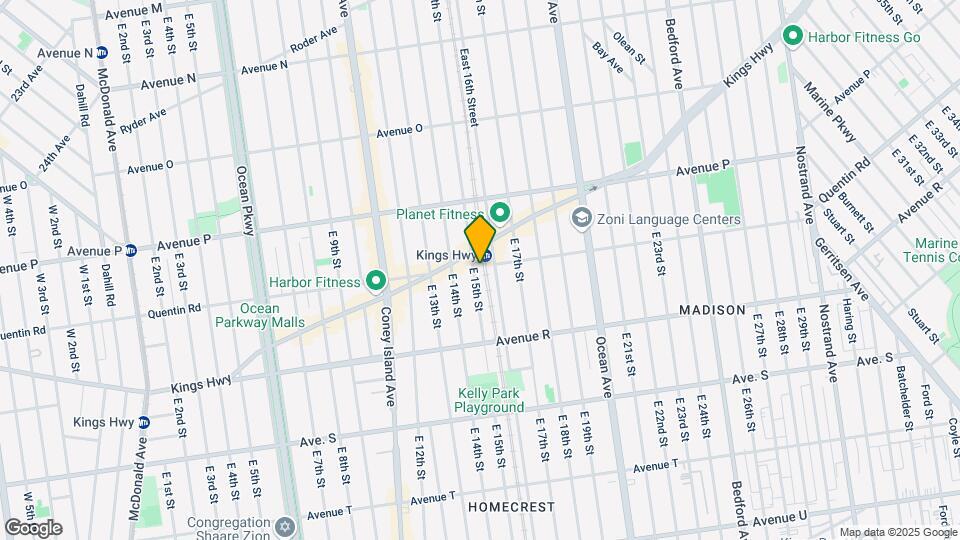 1701 E 15th St Map and Location Details