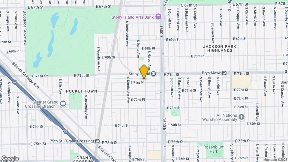 1456 E 71st Pl Mapa y Detalles de la Ubicación