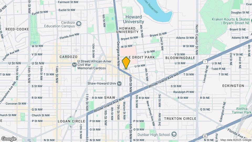 619 Florida Ave NW Mapa y Detalles de la Ubicación