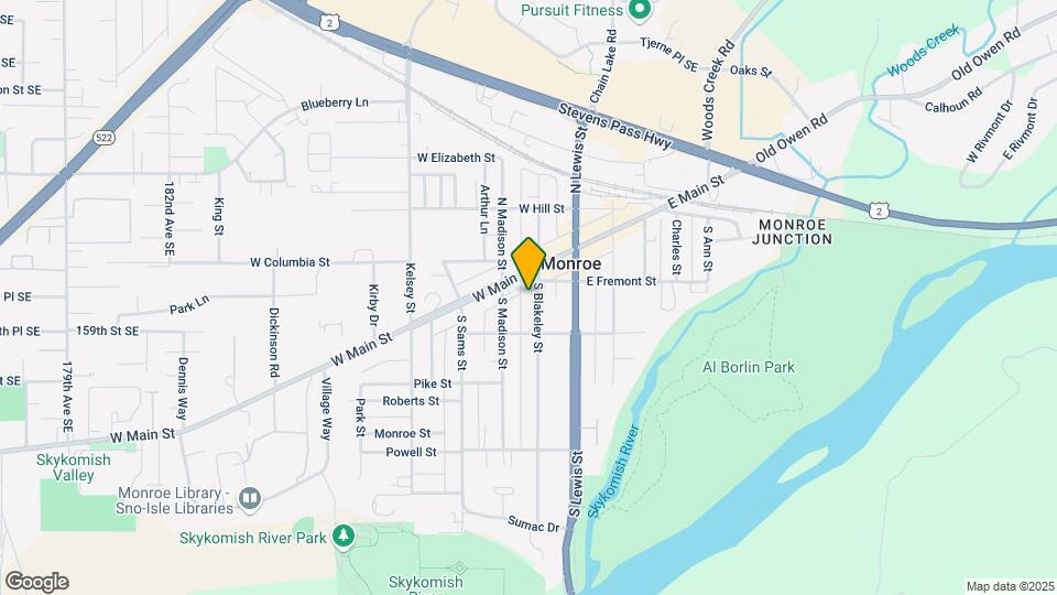214 S Blakeley St, Unit 1 Map and Location Details