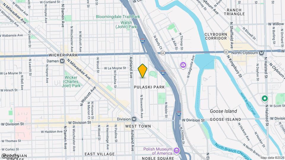 1425 N Bosworth Ave Mapa y Detalles de la Ubicación