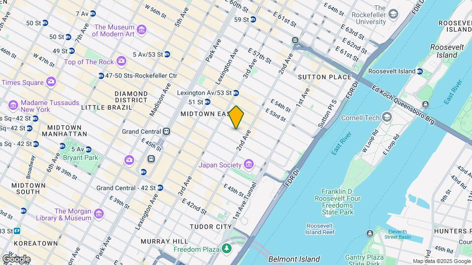 234 E 50th St Map and Location Details