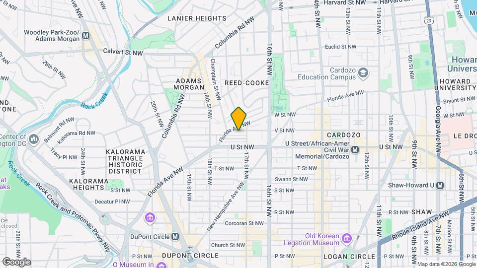 1716 V St NW Map and Location Details