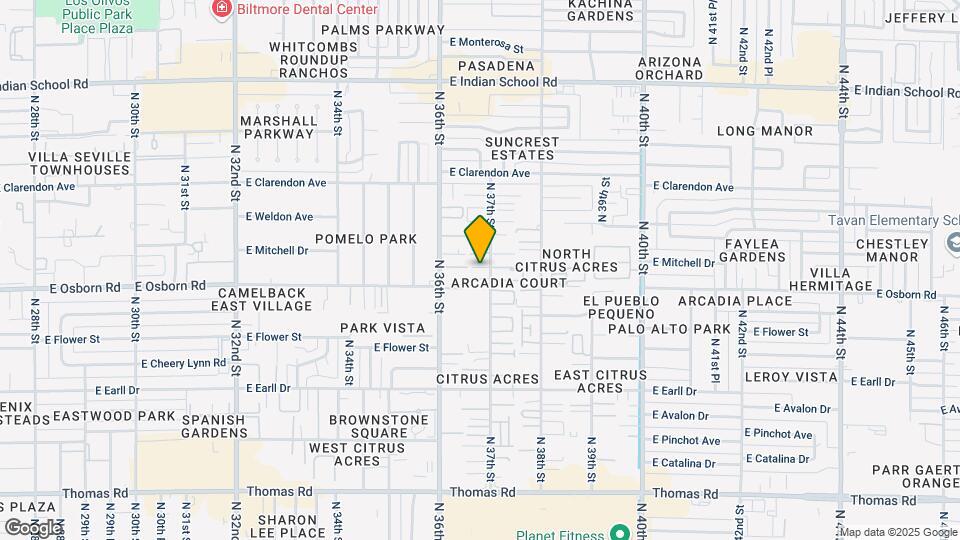 3416 N 37th St Map and Location Details