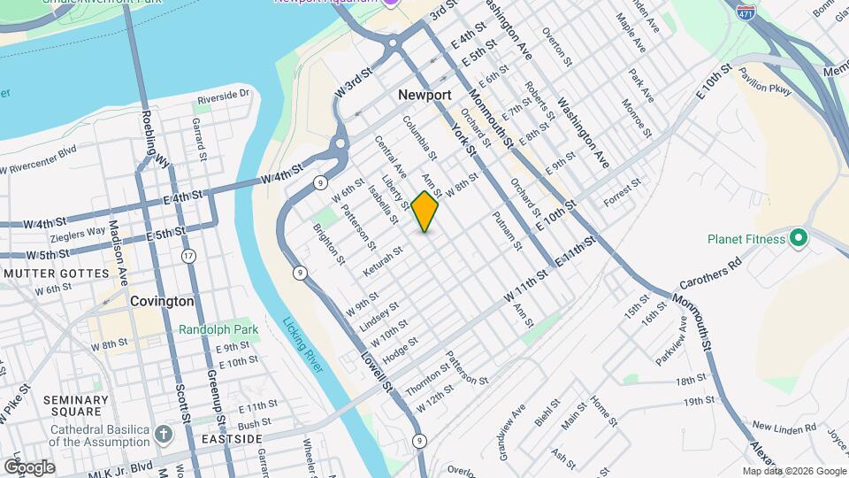 830 Liberty St Map and Location Details