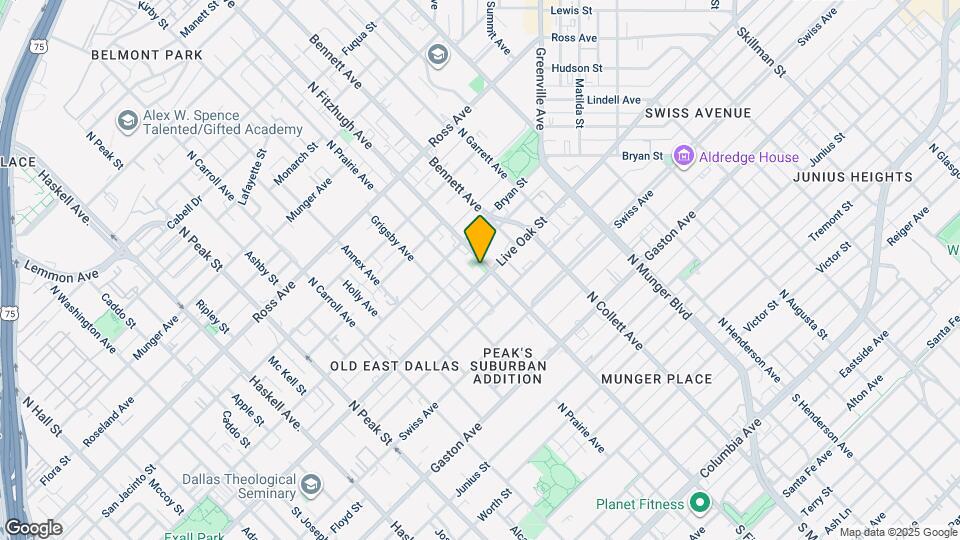 4815 Live Oak St Map and Location Details