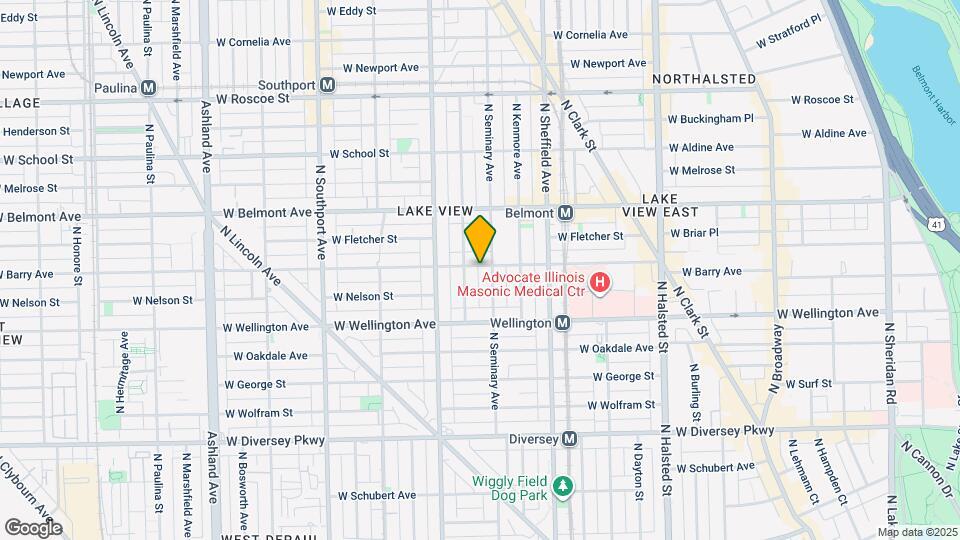 1107 W Barry Ave Map and Location Details