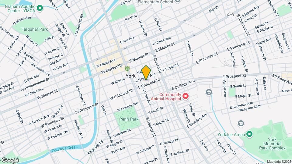 154 S Duke St Mapa y Detalles de la Ubicación