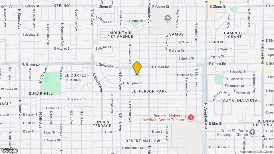 1144 E Edison St Mapa y Detalles de la Ubicación