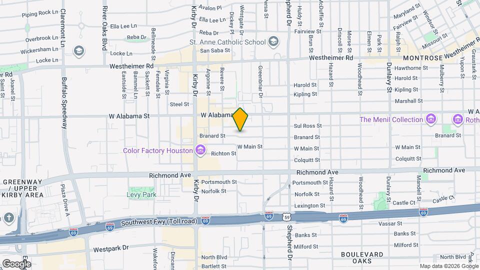2322 Branard Apartments Map and Location Details