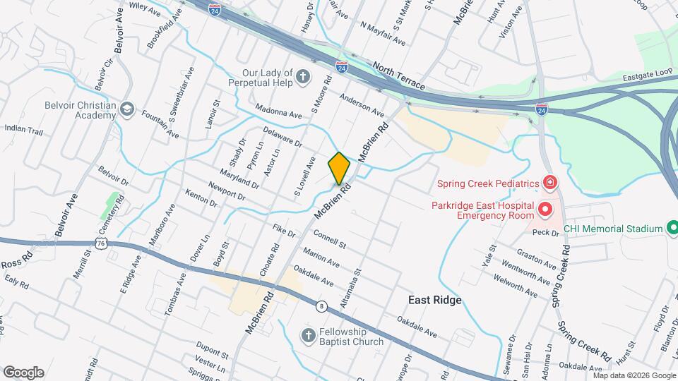 1111 McBrien Rd Map and Location Details