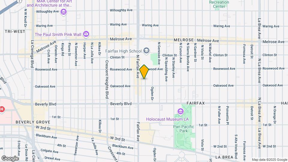 417 N Orange Grove Ave Map and Location Details