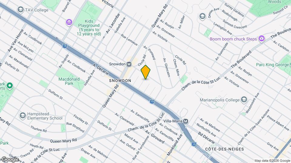 5190-5192 Snowdon Rue Map and Location Details