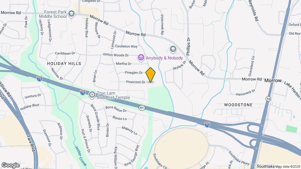 1055 Pinecrest Dr Map and Location Details