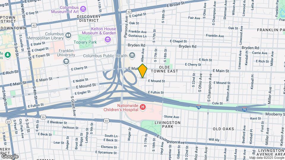 746 E Mound St Map and Location Details