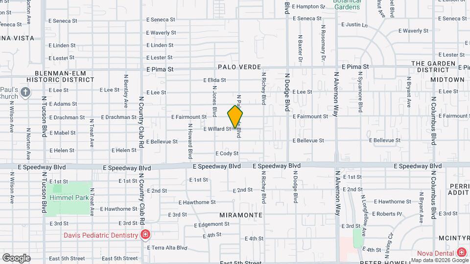 3452 E Willard St Map and Location Details