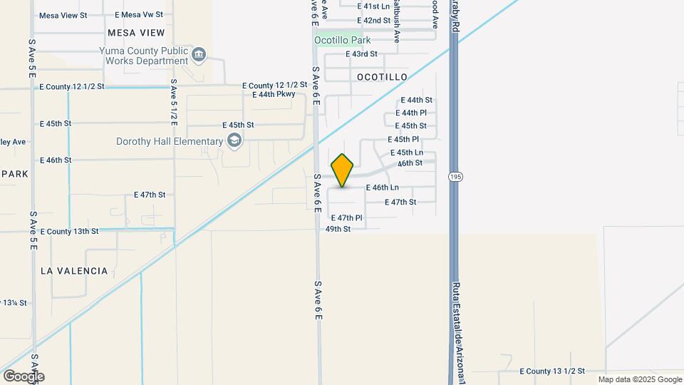 6093 E 46th Ln Map and Location Details