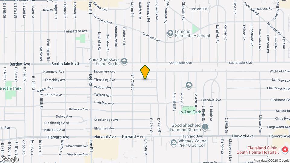 17426 Throckley Ave Map and Location Details