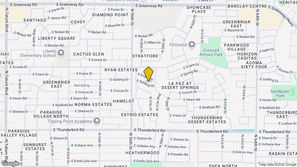 5730 E Gelding Dr Mapa y Detalles de la Ubicación