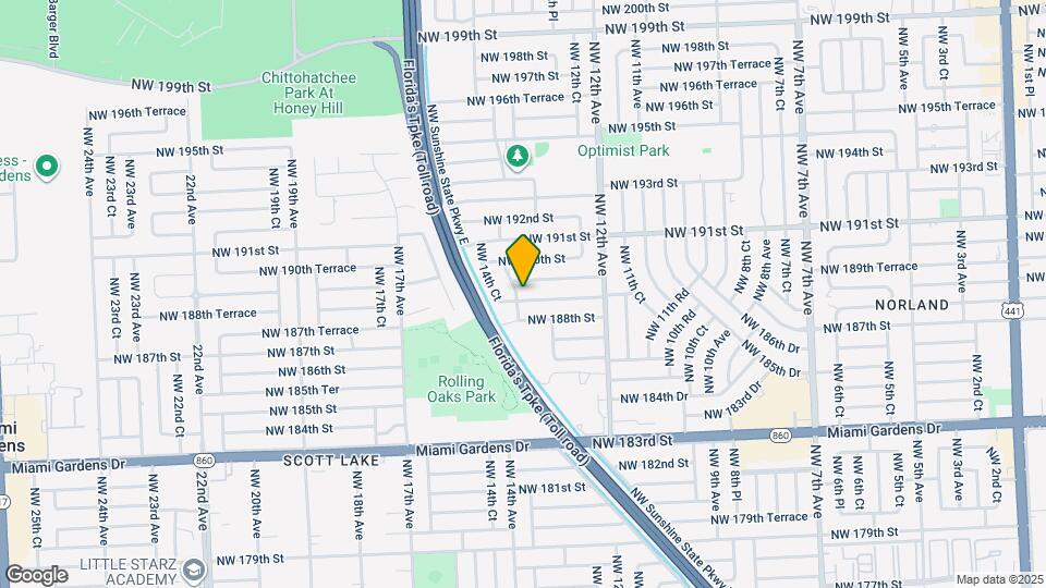 1351 NW 188th Terrace Map and Location Details