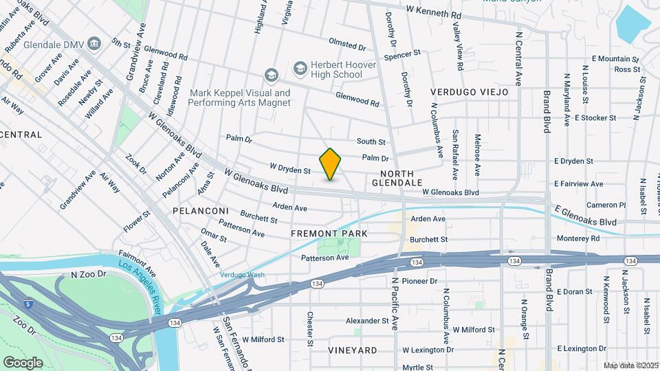 625-633 W Glenoaks Blvd Map and Location Details