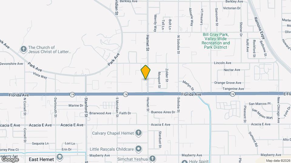 187 N Hemet St Map and Location Details