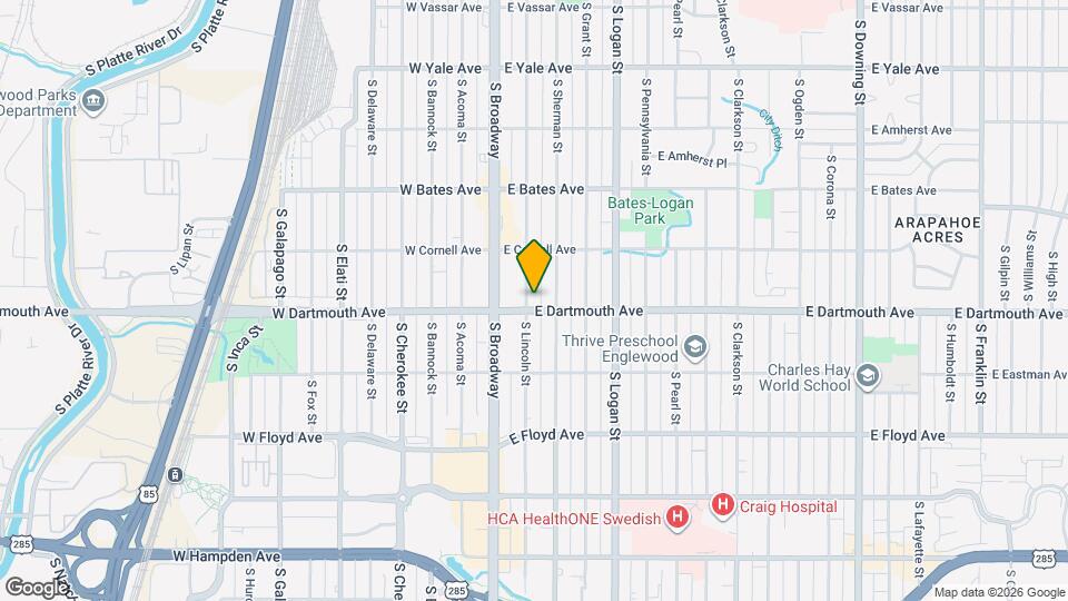 3078 S Lincoln St Map and Location Details