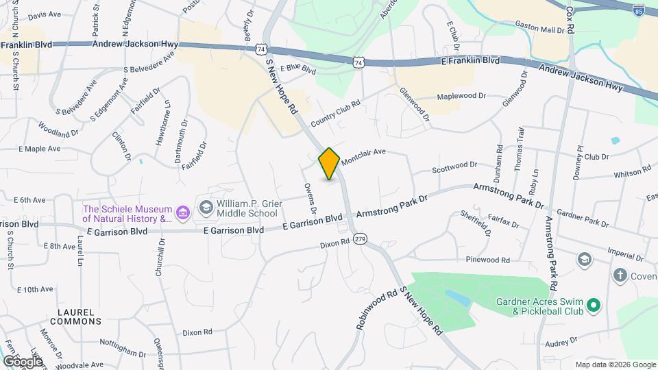 623 S New Hope Rd Map and Location Details