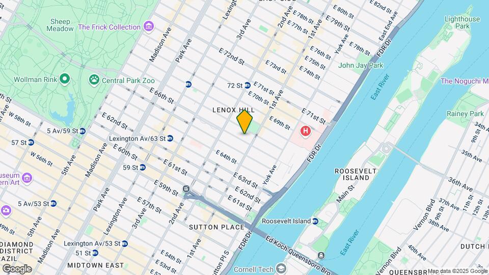 327 E 66th St Map and Location Details