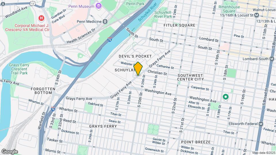 2537 Grays Ferry Ave Map and Location Details