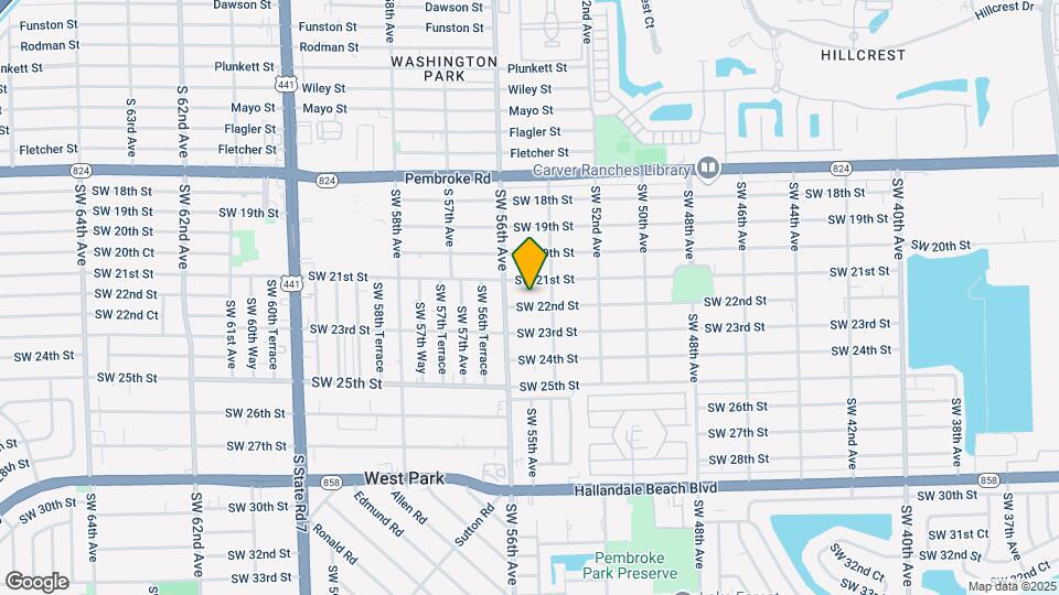 5419 SW 22nd St Map and Location Details