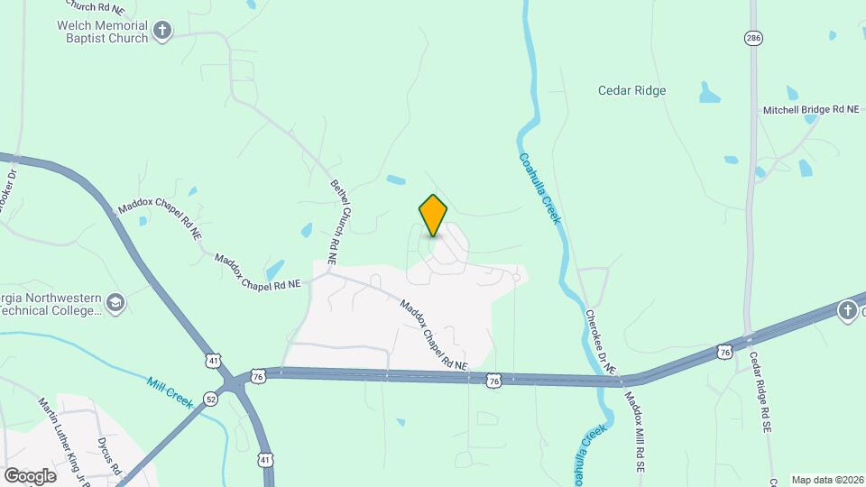 417 Coahulla Creek Dr Mapa y Detalles de la Ubicación