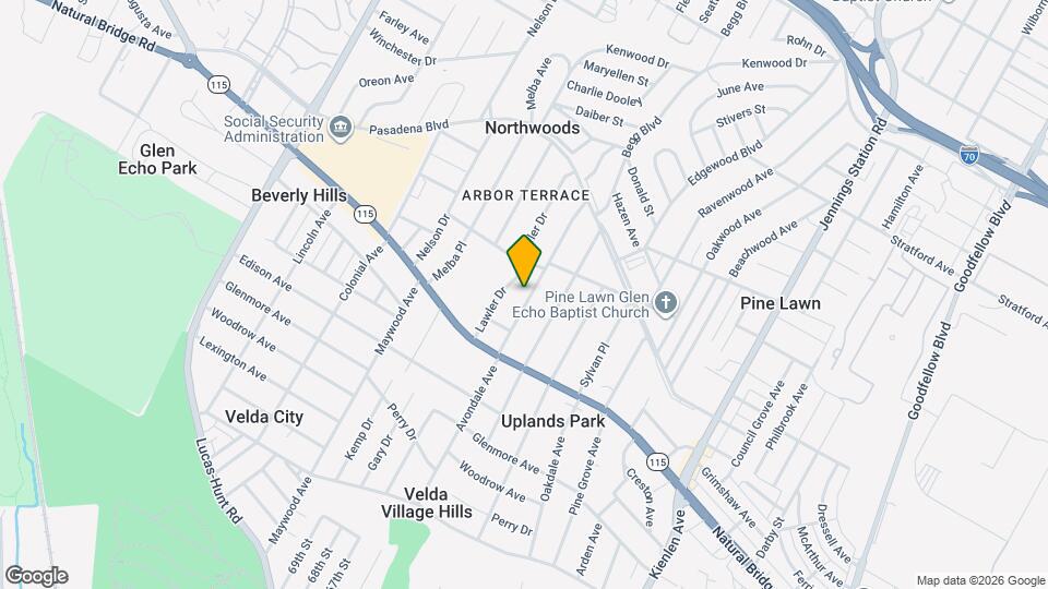 3729 Avondale Ave Mapa y Detalles de la Ubicación