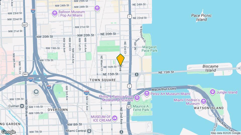 1850 N Bayshore Dr, Unit 1707 Map and Location Details