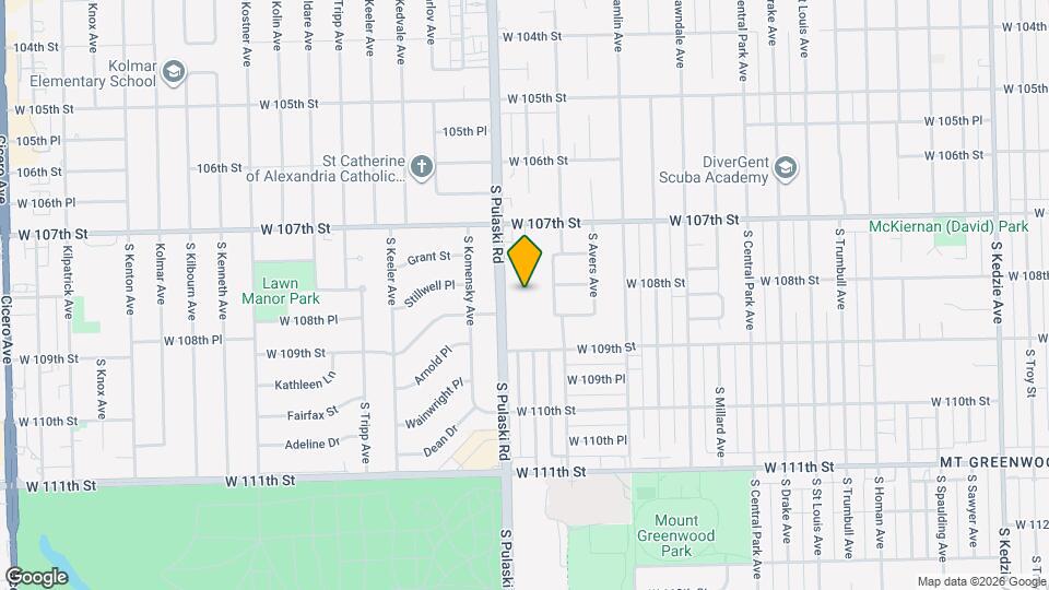 10805 S Pulaski Rd Map and Location Details
