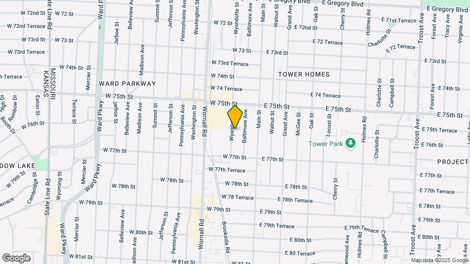 7603 Wyandotte St Map and Location Details