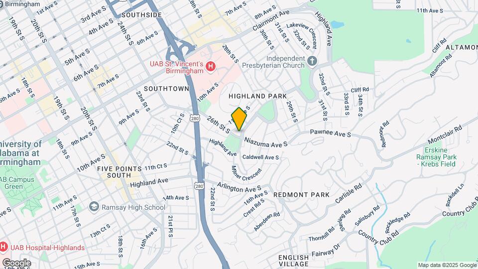 2600 Highland Ave Map and Location Details
