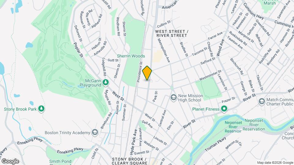 1015 Hyde Park Ave Map and Location Details