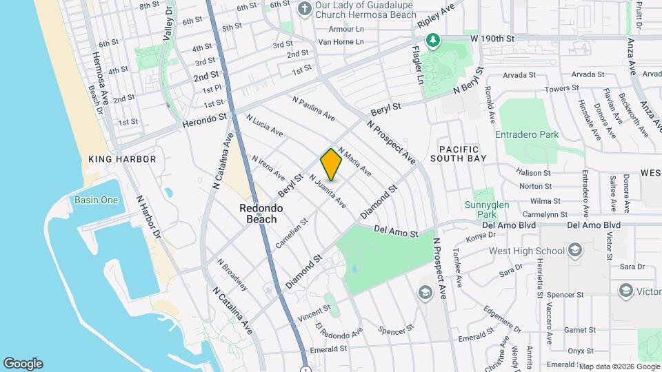 606 N Juanita Ave Mapa y Detalles de la Ubicación