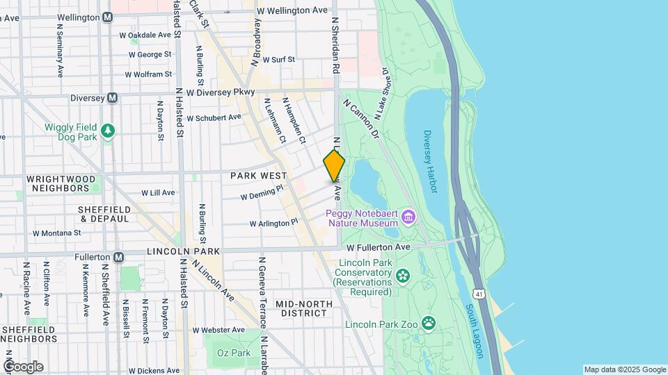 2500 N Lakeview Ave Map and Location Details
