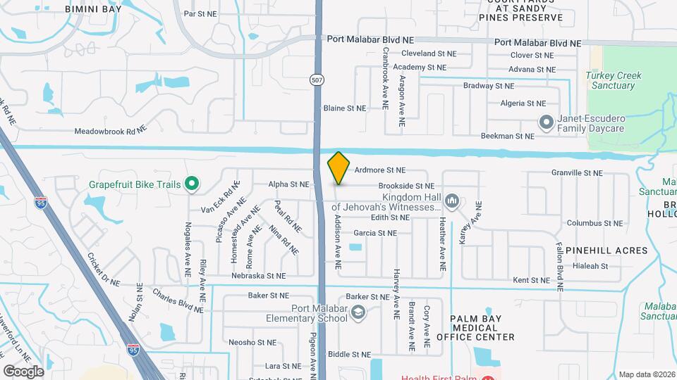 1706 Brookside St NE Mapa y Detalles de la Ubicación