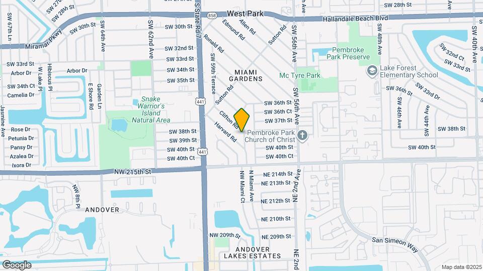 3800 SW 58th Terrace Mapa y Detalles de la Ubicación