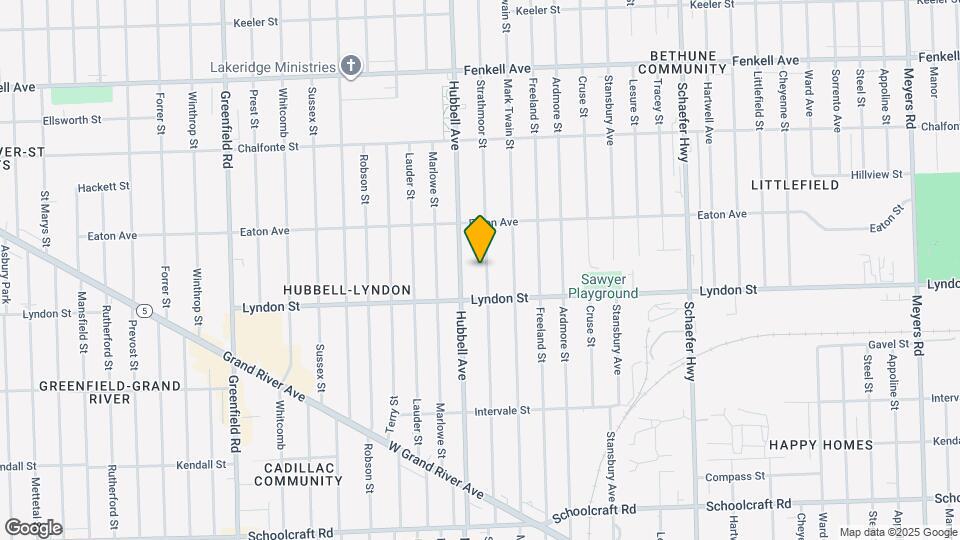 14557 Strathmoor St, Unit Bottom unit Map and Location Details