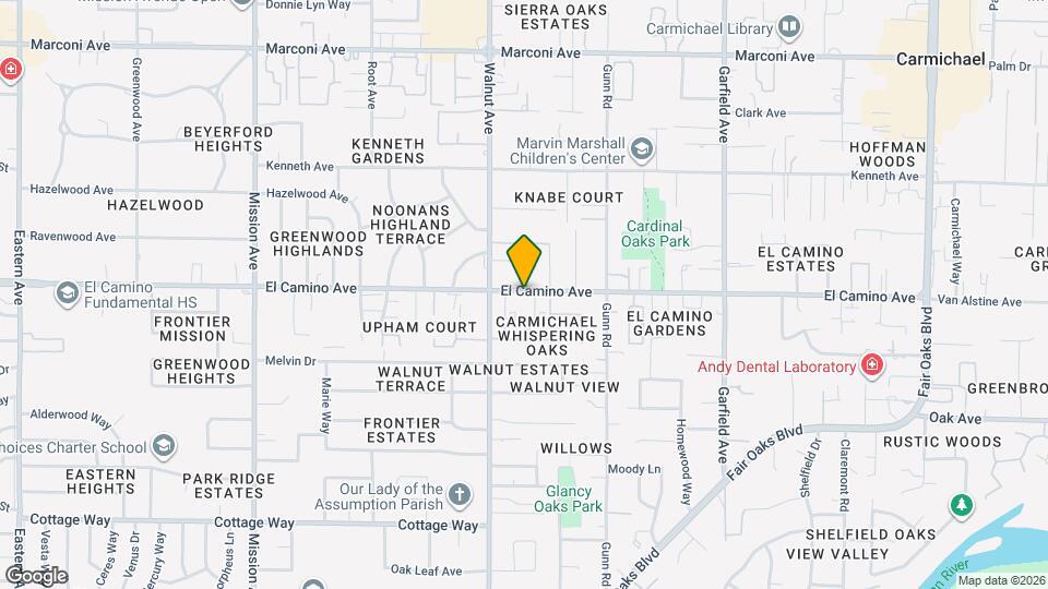 5132 El Camino Ave Map and Location Details