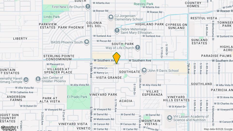 6014 S 16th Ln Mapa y Detalles de la Ubicación