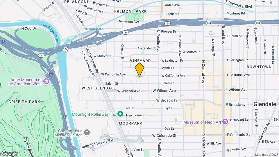 614 W California Ave Mapa y Detalles de la Ubicación
